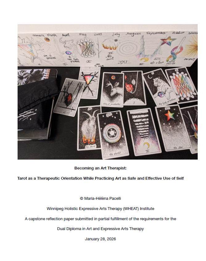 Cover page of Becoming an Art Therapist: Tarot as a Therapeutic Orientation While Practicing Art as Safe and Effective Use of Self by Maria-Hélèna Pacelli