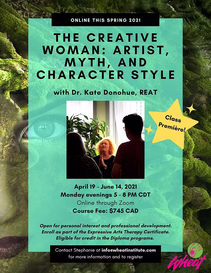 The Creative Woman online class poster.