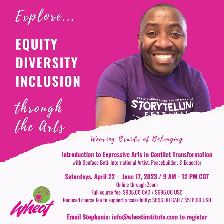 Introduction to Expressive Arts in Conflict Transformation class poster.