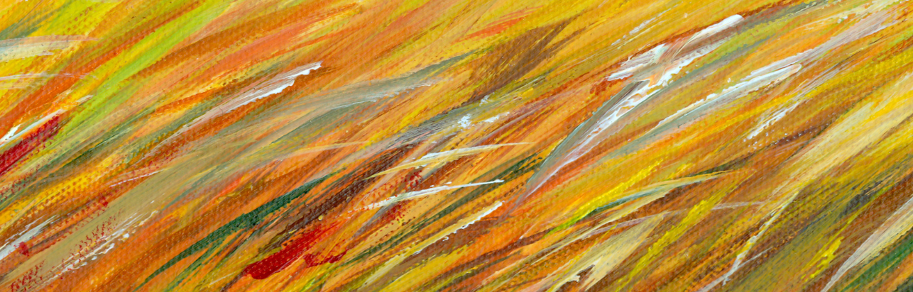 Close up painting of wheat.