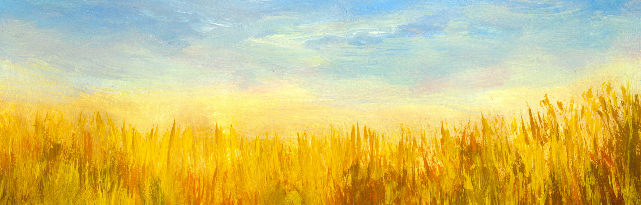 Painting of wheat field.